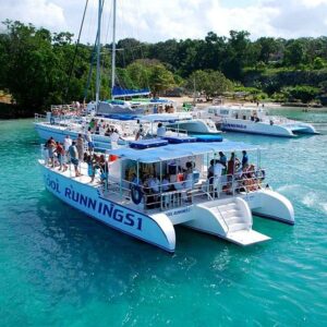Bamboo rafting with party boat