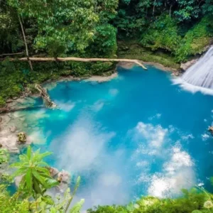Zip lining and blue hole